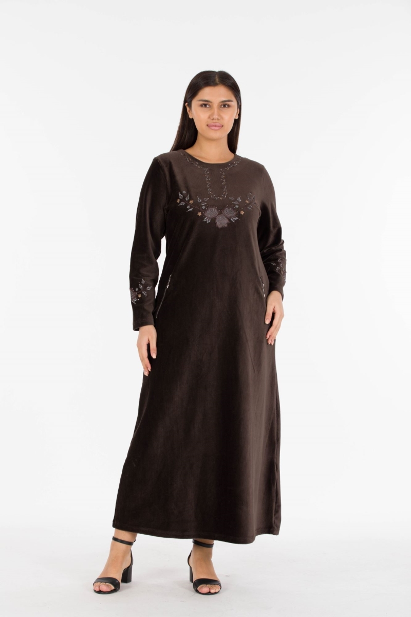 Maxi Corduroy Hijab Dress 0