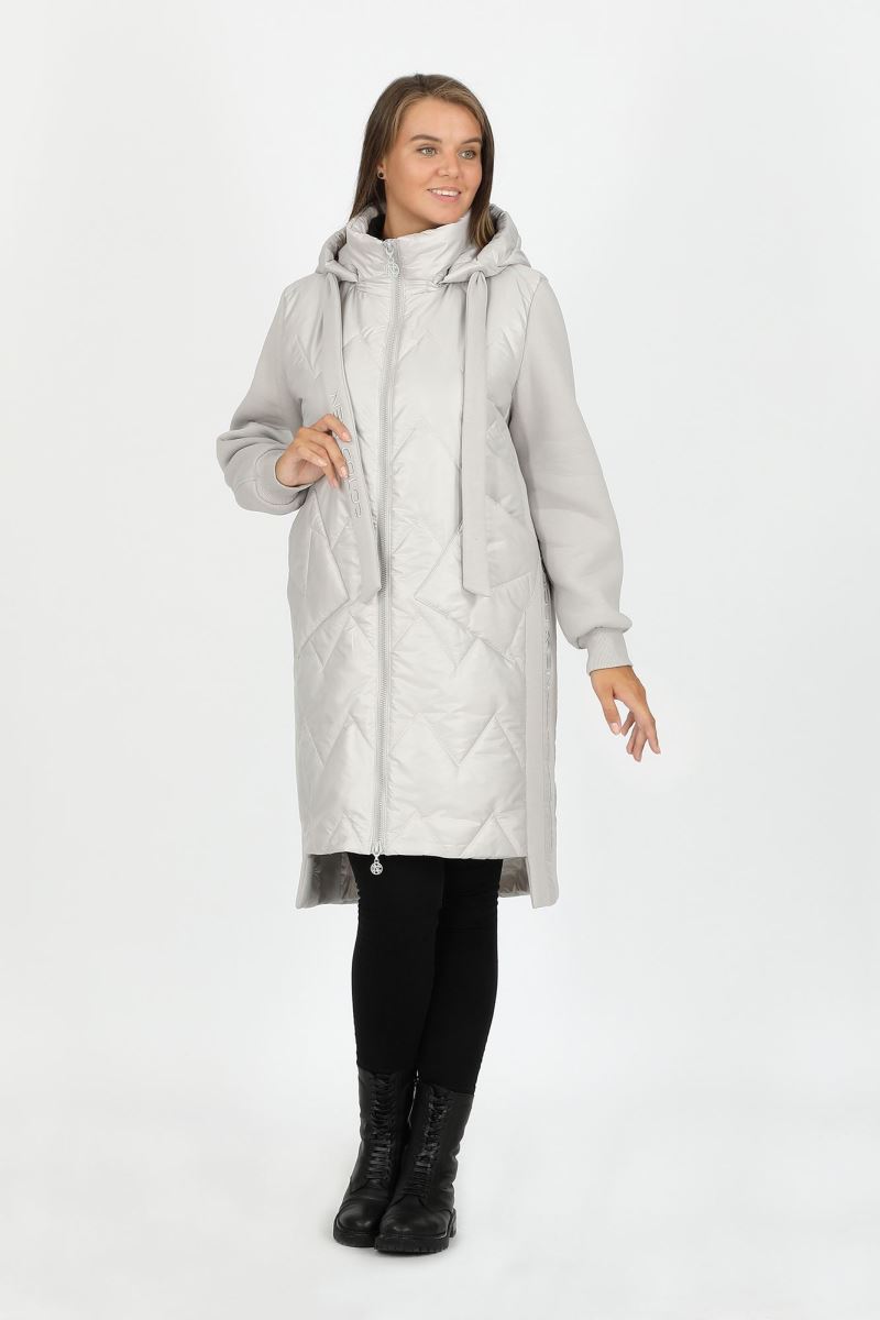 Knit Sleeve Quilted Jacket 0