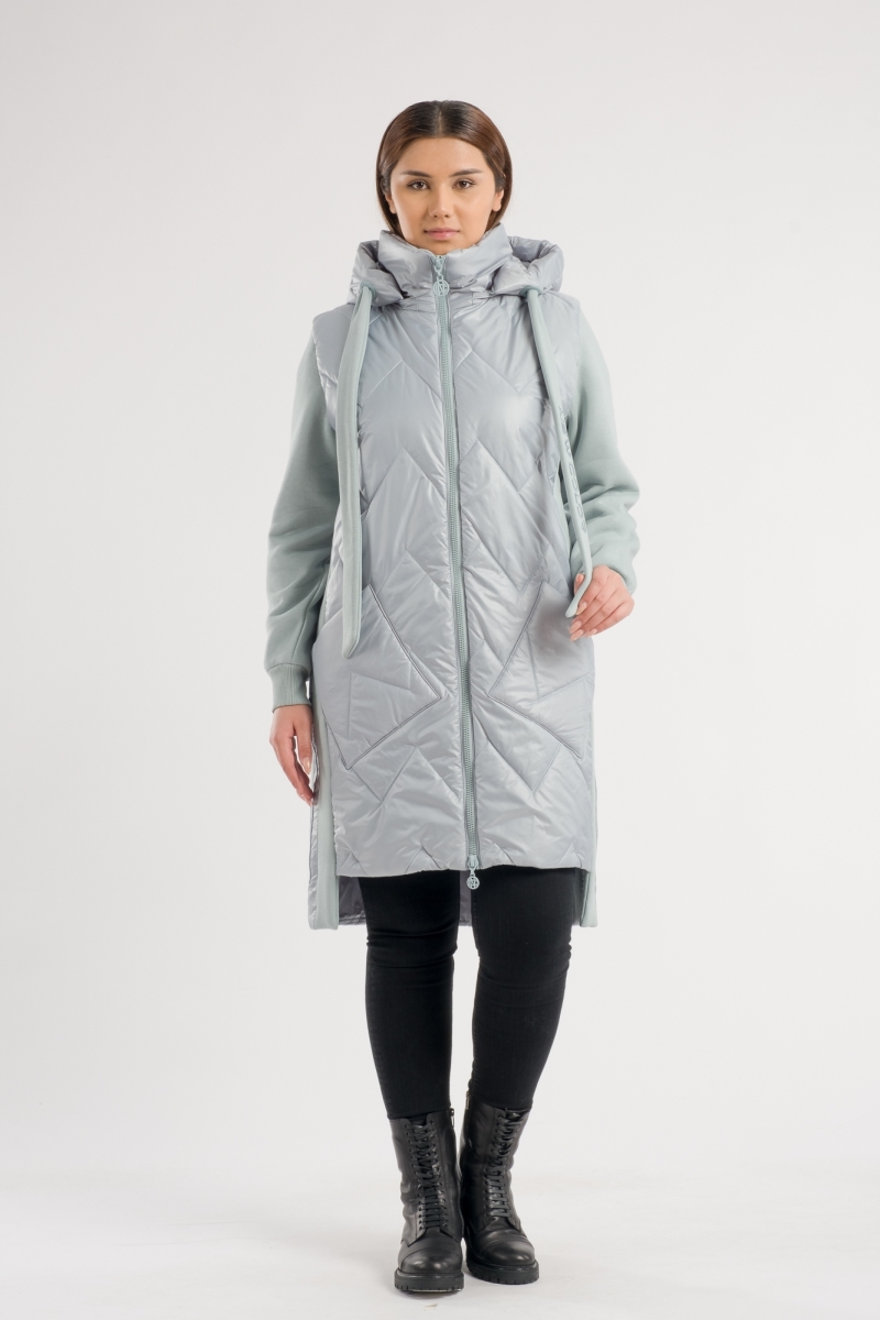 Knit Sleeve Quilted Jacket 0