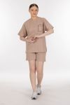 DOUBLE FACE INTERLOCK TRACKSUIT SHORTS SET