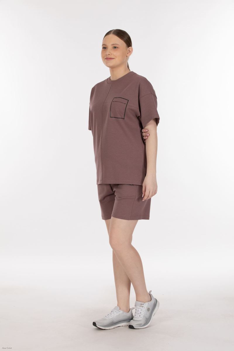DOUBLE FACE INTERLOCK TRACKSUIT SHORTS SET