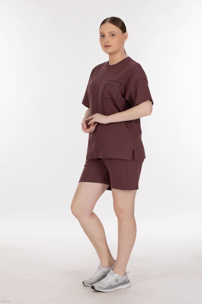 DOUBLE FACE INTERLOCK TRACKSUIT SHORTS SET