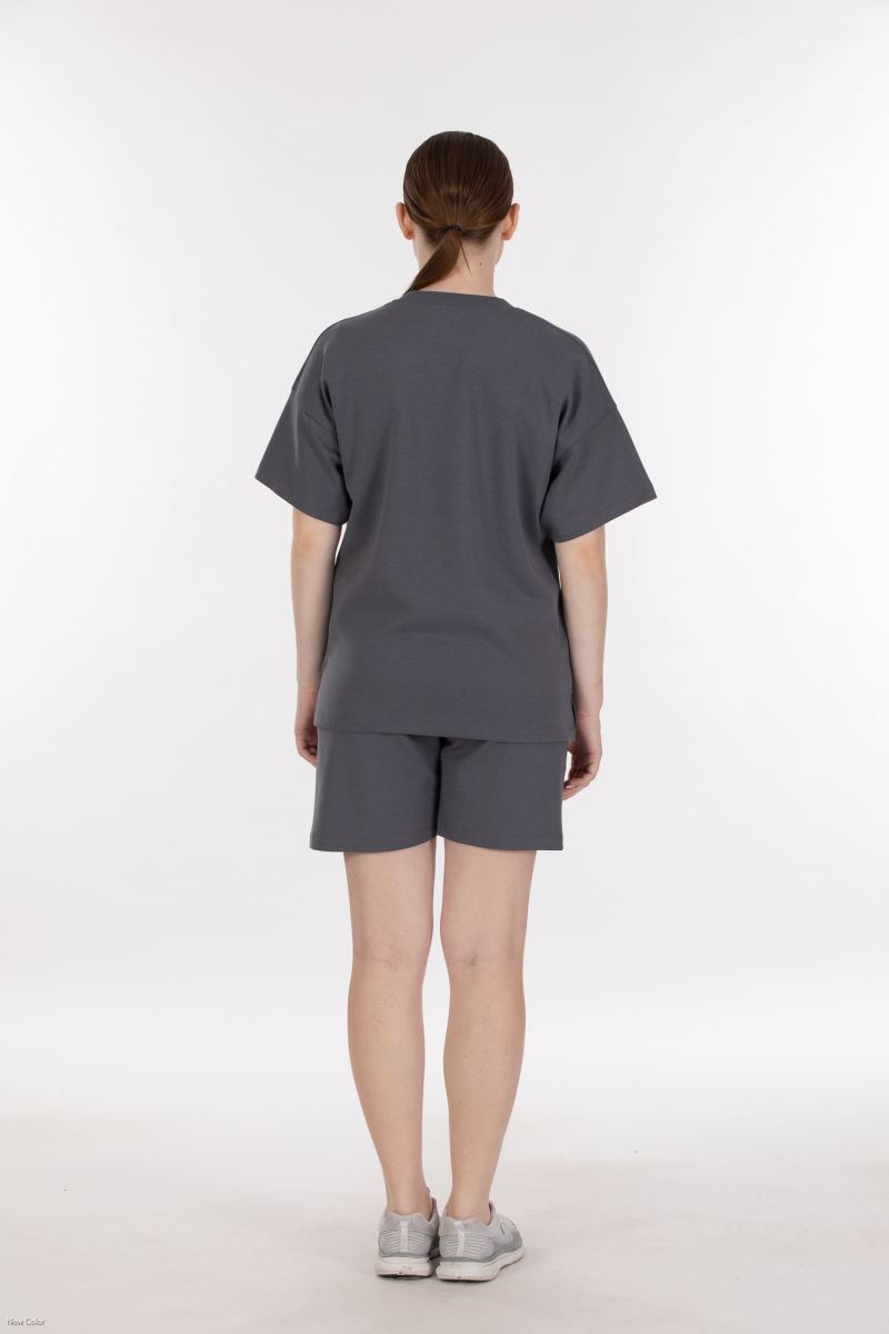 DOUBLE FACE INTERLOCK TRACKSUIT SHORTS SET