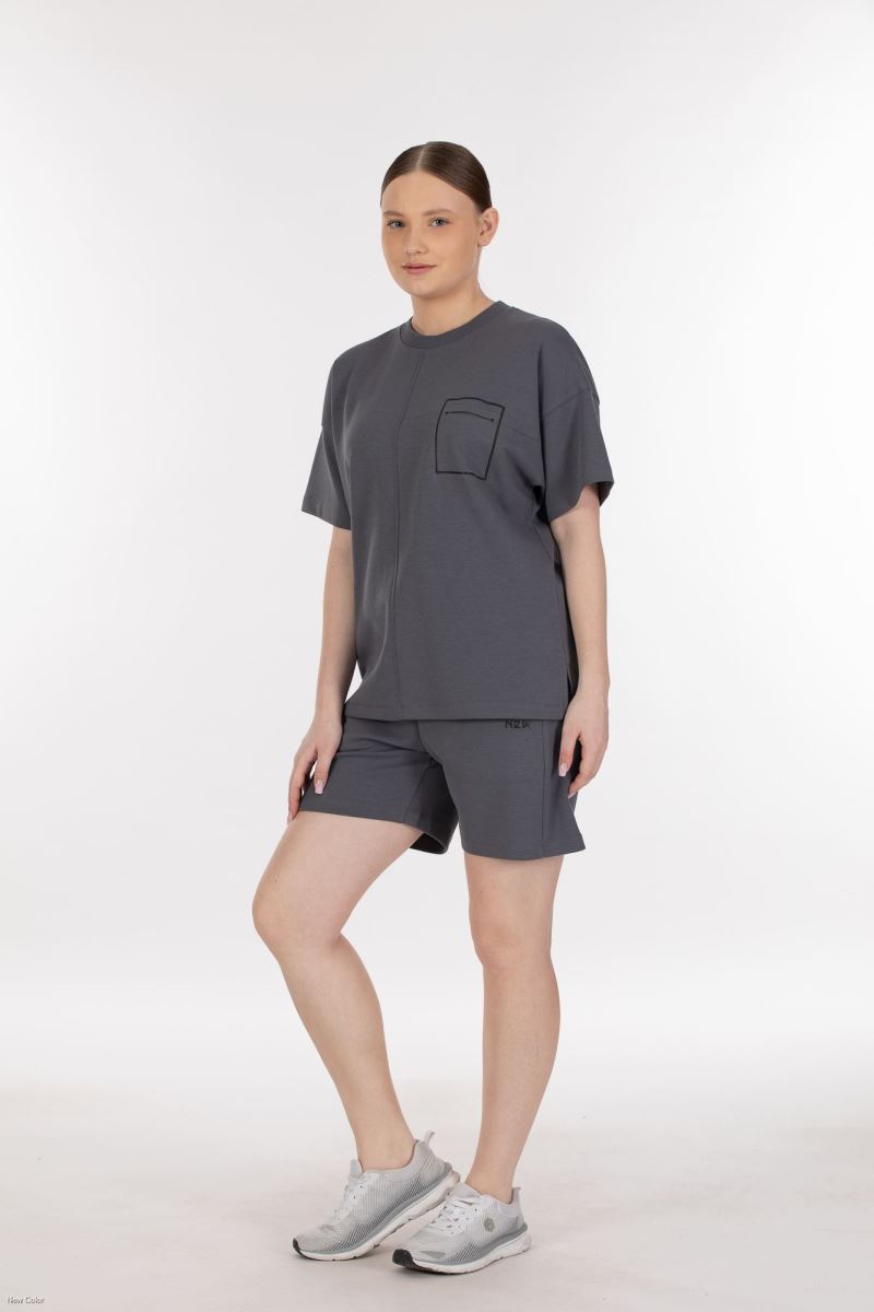 DOUBLE FACE INTERLOCK TRACKSUIT SHORTS SET