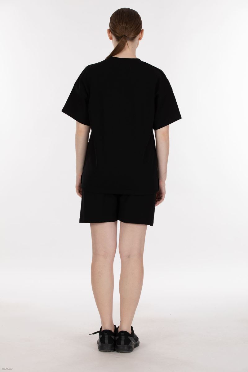 DOUBLE FACE INTERLOCK TRACKSUIT SHORTS SET